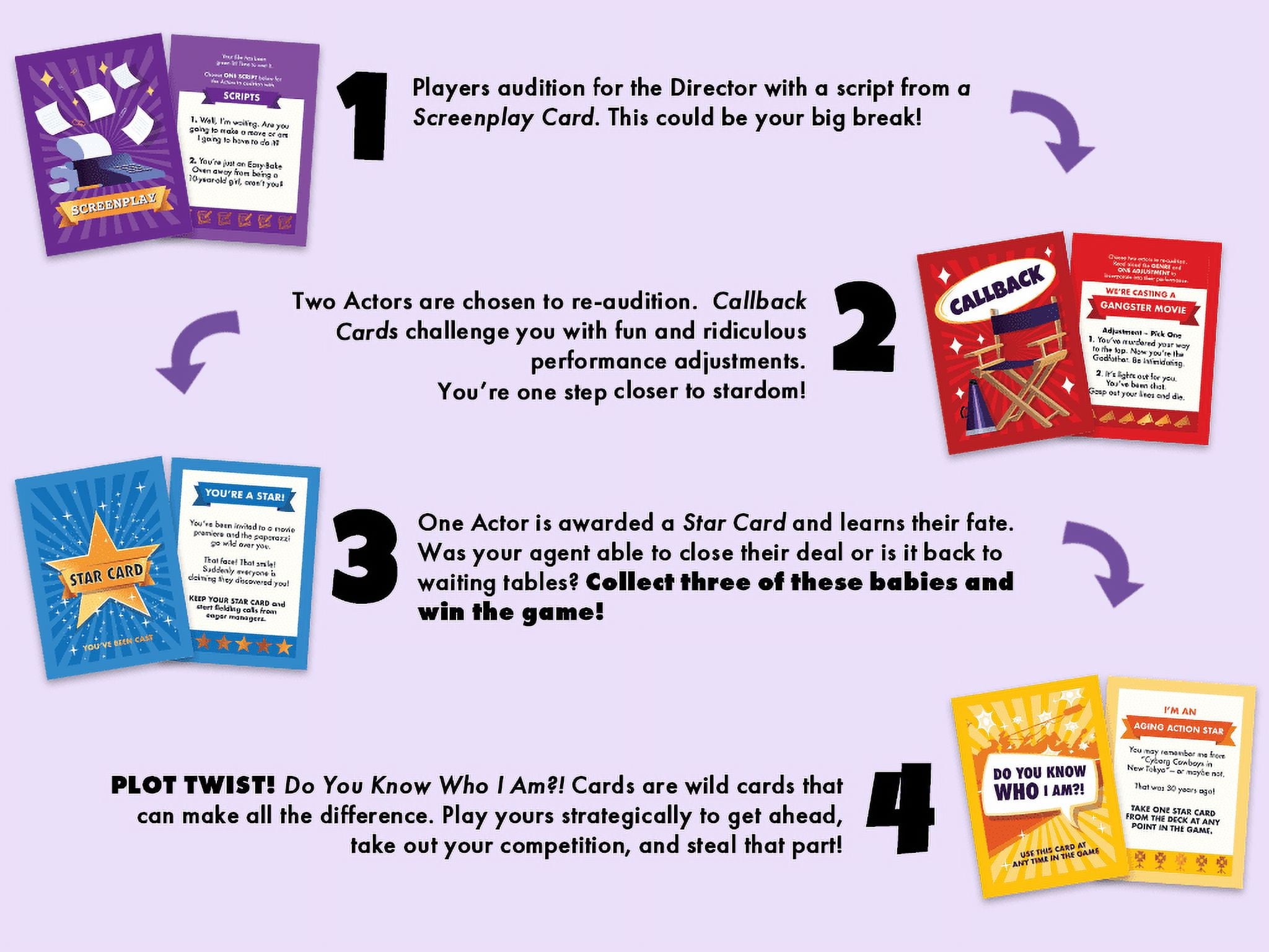 Casting Call Party Card Game – Improv & Acting Game for Teens & Adults, Ages 14+, 90 Cards