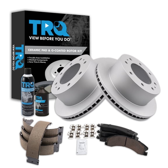 TRQ Rear Brake Pad & Rotor Kit Fits 2011-2019 Chevrolet 2011-2019 GMC