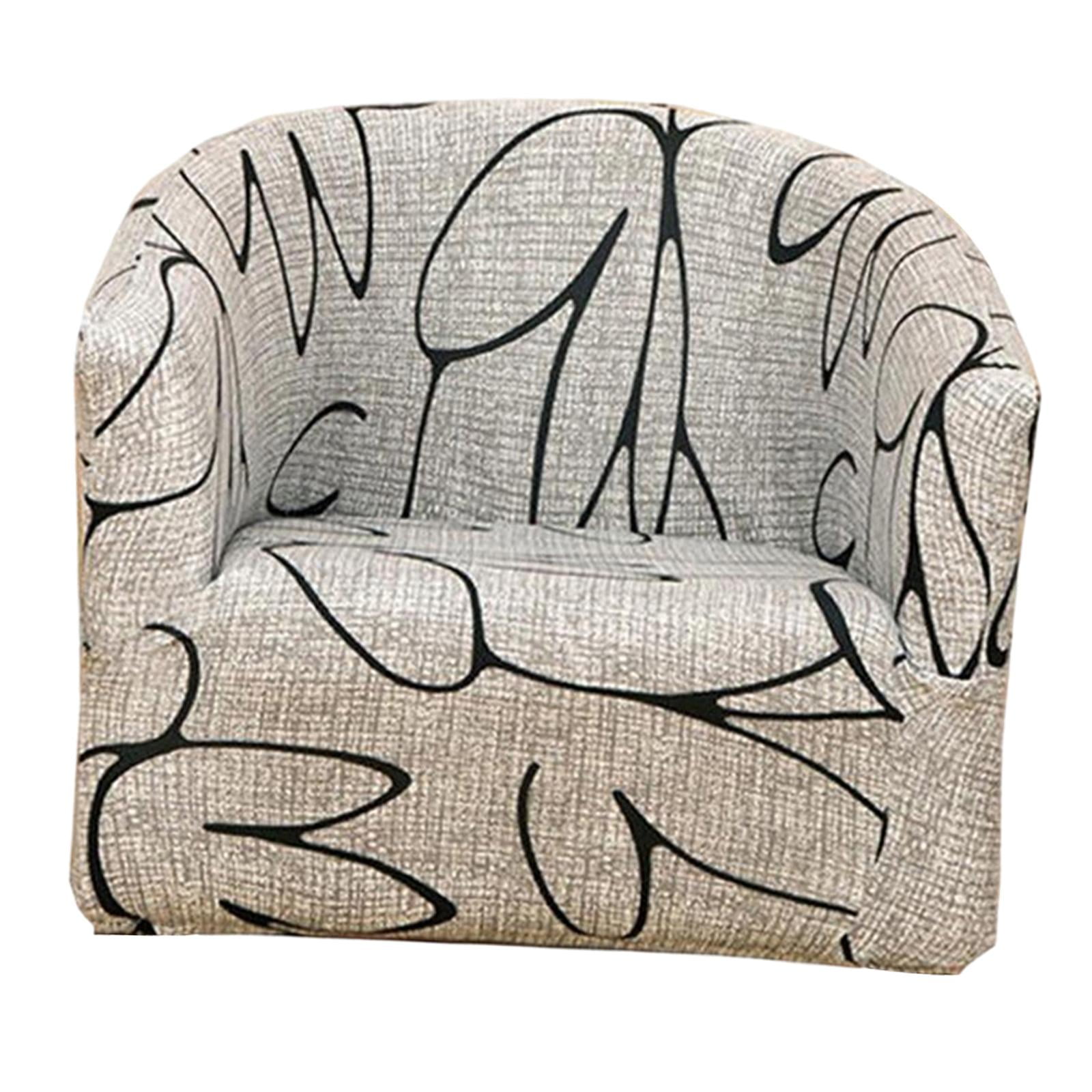 Stretchable Velvet Tub Chair Covers Printed Sofa Cover Couch Furniture
