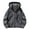 Gray, variant on Men's Hooded Waterproof Tactical Jacket Trendy Lightweight Rain Jacket Outdoor Casual Sportswear Drawstring Solid Color Coats with Zipped Pockets,Black,3X-Large