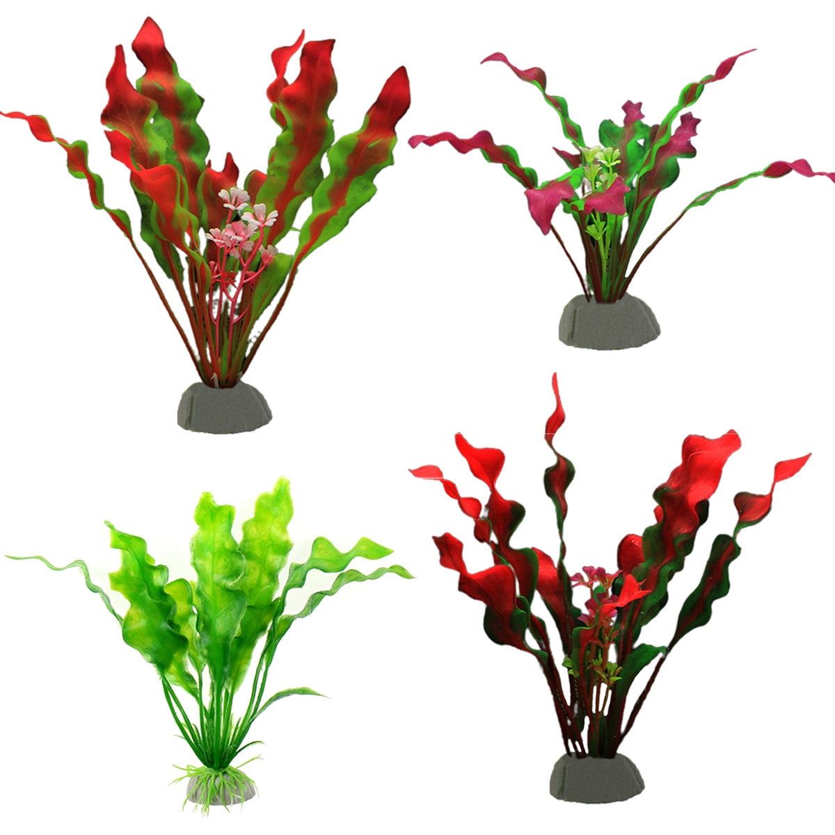 Meidiya 4Pcs Artificial Seaweed Water Grass Plants Aquarium Plants