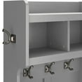 thumbnail image 7 of Woodland 40W Hall Tree and Shoe Bench with Shelves in Gray - Engineered Wood, 7 of 7