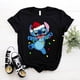 thumbnail image 3 of Camiseta divertida de Navidad Kawaii Lilo Stitch para mujer, camiseta de manga linda de Stitch, camiseta gráfica Y2k, camisetas de calle, camisetas para mujer, 3 of 5