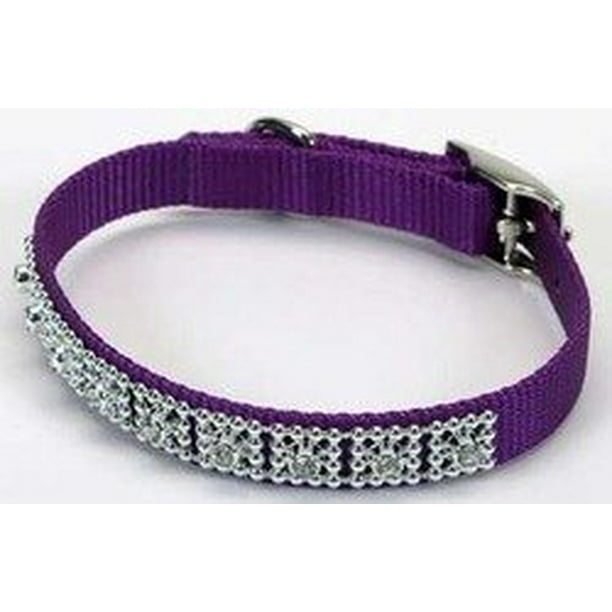 Coastal Pet Products DCP420114PUR Nylon Jeweled Dog Collar, 14Inch
