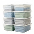 thumbnail image 1 of Homz Bac de Rangement en Plastique à Verrouillage par Pression de 12 Qt avec Couvercle, Lot de 4 (Lot de 8), 1 of 10