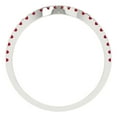 thumbnail image 5 of 0.1725 ctw Wedding Band for Women - 18K White Gold Simulated Ruby Stackable Eternity Ring, 5 of 6