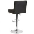 thumbnail image 3 of Adjustable Tufted Accent Trimmed Back Barstool-Black LeatherSoft, 3 of 5