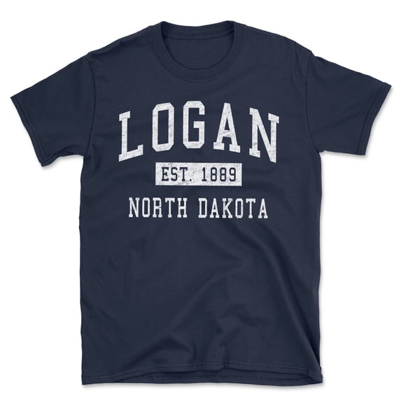 Logan North Dakota Classic Established Men's Cotton T-Shirt