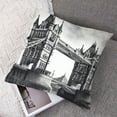 thumbnail image 7 of nygtbtfer Throw Pillow Cushion Cover, Old Fashion London Tower Bridge Scenery Art Print, Decorative Square Accent Pillow Case, Black White, 7 of 7
