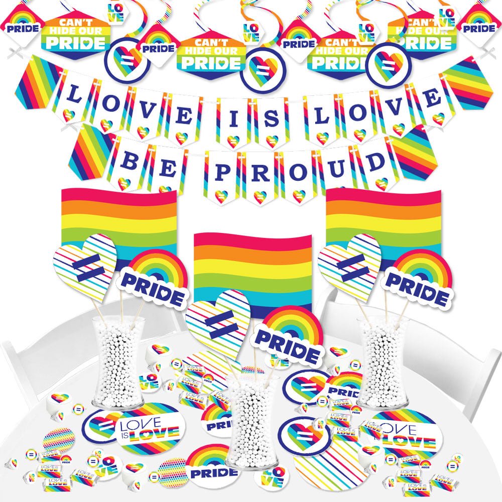 Love is Love - Gay Pride - LGBTQ Rainbow Party Supplies - Banner ...