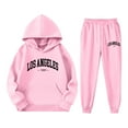 thumbnail image 5 of Gaexia Boys Tracksuit 10-12 Sweatshirt and Pants Soccer Outfit Printed Hoodie Sets 2 Pieces Kids Sweatsuit Clothing Set,za10-Pink,90, 5 of 5