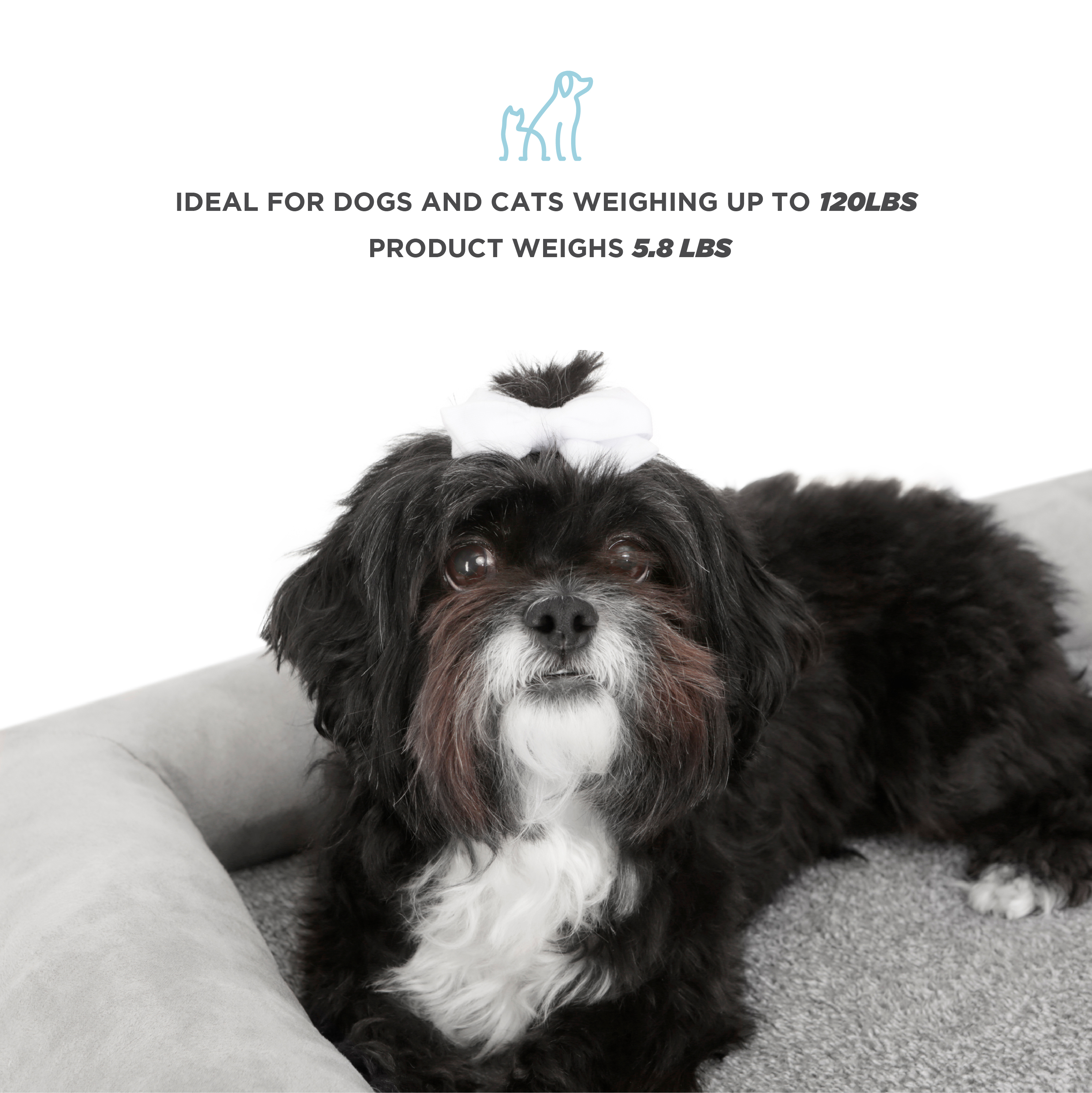 TailZzz Cozy Pet Mattress | Large to Extra Large L-shaped Dog Mattress | Anti-Slip Pet Mattress Bed