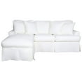 thumbnail image 2 of Sunset Trading Horizon Replacement Slipcover Only for T-Cushion Sectional Sofa with Chaise | Warm White, 2 of 6