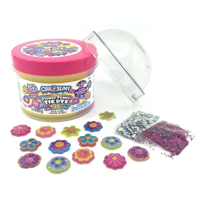 Cra-Z-Art Cra-Z-Slimy Flower Power Tie Dye Multicolor Slime, Ages 6 and Up