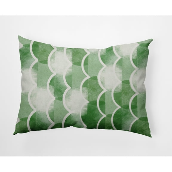 Simply Daisy, 14" x 20" Zircoland Green Abstract Decorative Outdoor Pillow