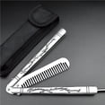 thumbnail image 4 of Folding Comb Hairdressing Tool High-strength Home Use Hair Styling Tool Stainless Steel Wear-resistant Training Combs Barber Tools for, 4 of 6