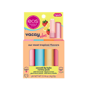 Eos Vacay Vibes Lip Balm Stick- Tropical Variety Pack, 0.14 oz, Pack of 4