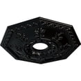 thumbnail image 3 of Ekena Millwork 18"OD x 3 1/2"ID x 1 1/2"P Nottingham Ceiling Medallion (Fits Canopies up to 4 5/8"), Hand-Painted Black Pearl, 3 of 5