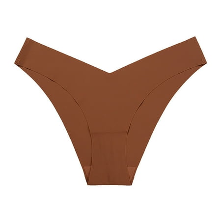 Hot Sale! WEANT Panty Liners for Women s Panties Sexy Briefs Breathable Quick Dry Thin Mid Waist Panties Coffee M