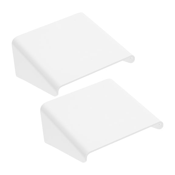 PAMINGONO 2Pcs Adhesive White Floating Wall Shelf for Router Camera Mount Adjustable Angle Bracket
