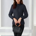 thumbnail image 5 of Yangnuo Womens Trendy Warm Stand-Up Collar Puffer Jackets 2025 Fall Winter Ladies' Casual Colored Long-sleeved Hooded Jacket, 5 of 5