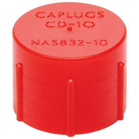 Allstar ALL50805 Red Plastic Fitting Cap for -10AN and 7/8-14 Thread, (Pack of 10)