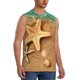 thumbnail image 2 of Fotbe Starfish And Seashell 1 Men's Camiseta sin Mangas Estampada para Hombres, Playera Casual para Gimnasio, Entrenamiento, Playa-X-Large, 2 of 7