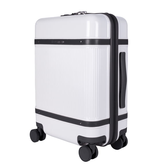 Maleta Mediana de Viaje Candado TSA 24 Pulgadas ROLLWAY Blanca c/ Negro
