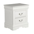 thumbnail image 3 of Aukfa 2-Drawer Nightstand, Mid-Century Modern Wood Bedside Table for Bedroom/Living Room/Guest Room,White, 3 of 8
