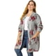 thumbnail image 1 of Cárdigan de punto floral Agnes Orinda Frente Abierto 4XL Gris, 1 of 6