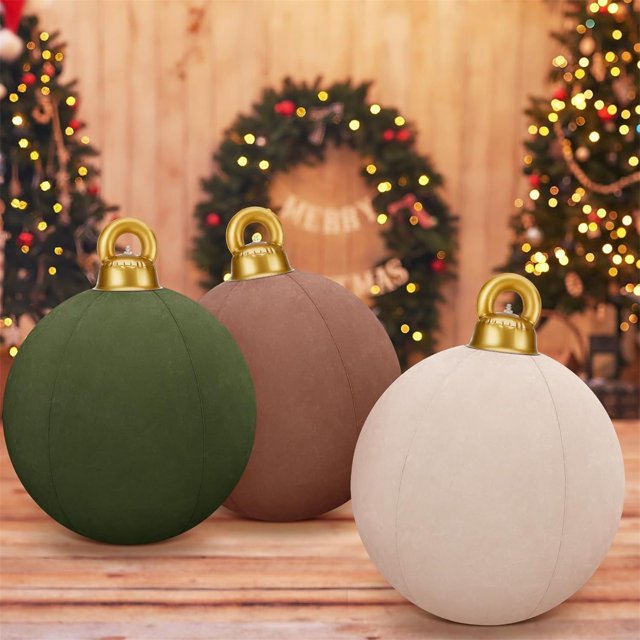 Inflatable Velvet Christmas Inflatable Flocked Christmas 24 Inch Christmas Inflatables Outdoor Decorations Holiday Inflatables Decoration Yard Decorations