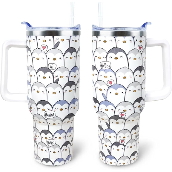 Unicorn Tumbler 40 oz Tumbler with Handle and Straw Lid Leak Proof - Unicorn Cup for Christmas Birthday Gifts for Women Girls - Stainless Steel Cup