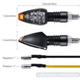 thumbnail image 2 of AUTOXBERT 4X Motorcycle Turn Signals Lights Indicators Bike LED Blinkers Amber 10MM Universal, 2 of 10