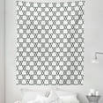 thumbnail image 1 of Black and White Tapestry, Patchwork Inspired Geometric Triangles with Monochromatic Line Art Design, Fabric Wall Hanging Decor for Bedroom Living Room Dorm, 5 Sizes, Black White, by Ambesonne, 1 of 1