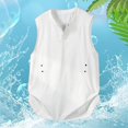 thumbnail image 2 of OSOLU Men's Tank Tops Summer Sleeveless Solid Color Loose Fit Crew Neck Athletic Breathable Lightweight Tops Travel Elegant Vest, 2 of 4