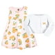 thumbnail image 3 of Hudson Baby Conjunto De Vestido Y Cárdigan De Algodón Para Niña, Color Naranja Cítrico, 9-12 Meses, 3 of 3