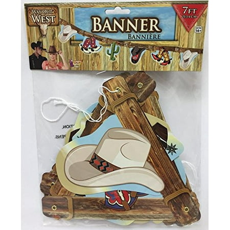 Western Cowboy Cowgirl Banner Party Supplies Decoration