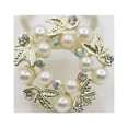 thumbnail image 4 of Visland Elegant Faux Pearl Rhinestone Scarf Ring Silk Scarf Buckle Clip Jewelry, 4 of 8
