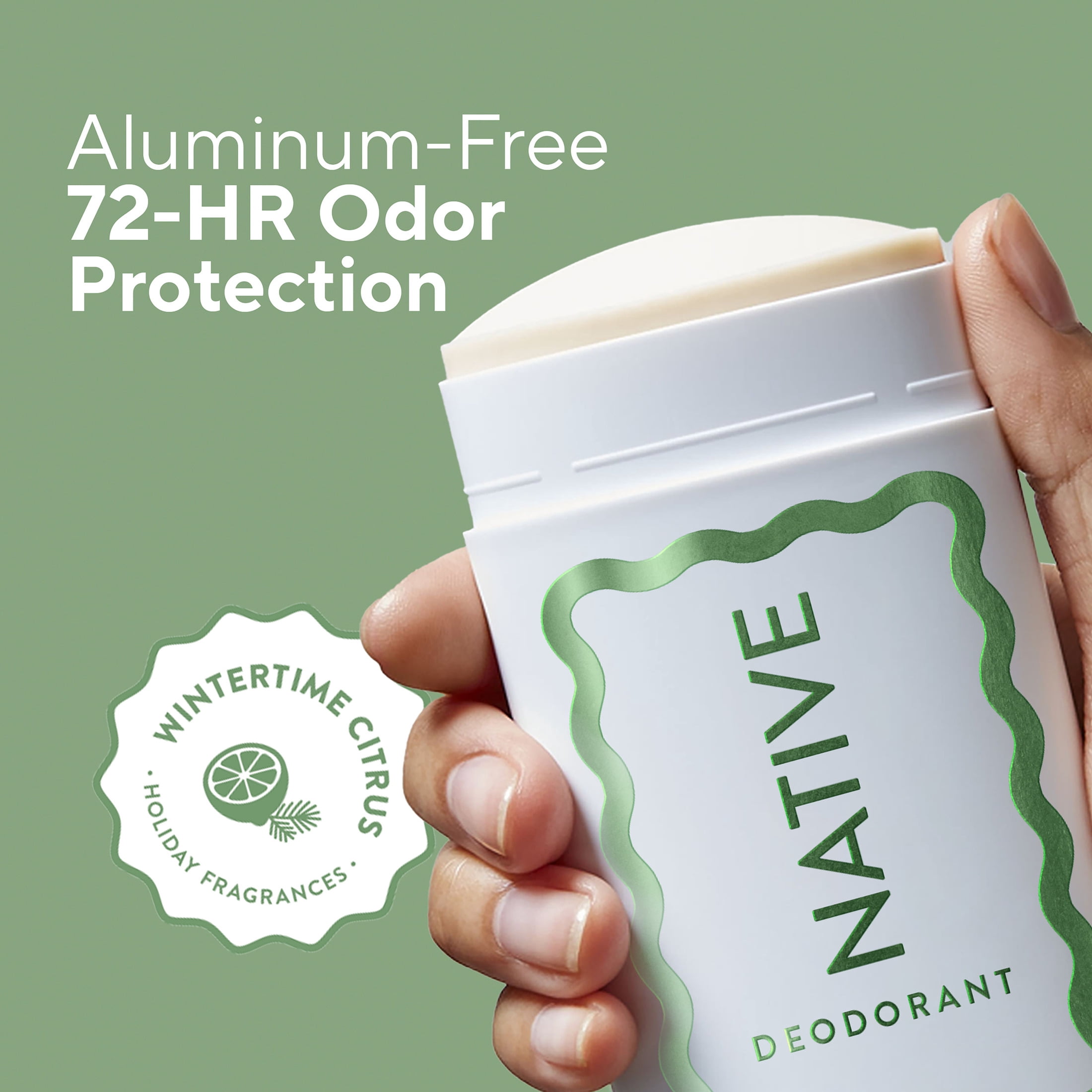 Native Aluminum Free Deodorant, Wintertime Citrus, 2.65 oz, Holiday Deodorant