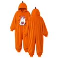 thumbnail image 2 of BOOMNY Halloween Unisex Men Womens Flannel Onesie Pajamas Hallowmas Pumpkin Ghost Graphic Long Sleeve Hooded Pjs Jumpsuit Cozy Warm Loungewear Homewear, 2 of 6