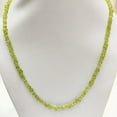 thumbnail image 2 of Genuine 6mm Uncut Chip Bead Real Peridot Gemstone Necklace & Earrings Set In 925 Sterling Silver, 2 of 5