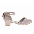 thumbnail image 2 of Badgley Mischka Girls Low Heeled Dress Shoes. (Little Kids and Big Kids) Pink Size 11, 2 of 7