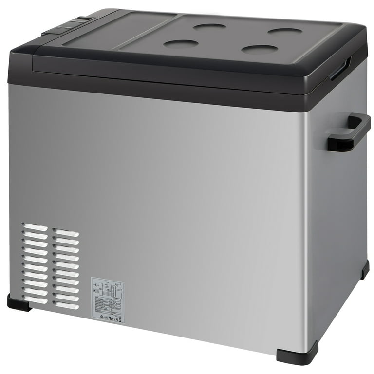 VEVOR 53 Quart Portable Refrigerator, Compressor Refrigeration, 12V/24V DC  and 110-220V AC, With Bluetooth Control, Energy Star