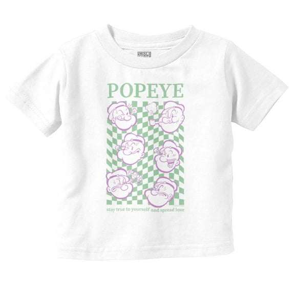 Popeye Stay True to Yourself Cartoon Toddler Boy Girl T Shirt Infant Toddler Brisco Brands 6M