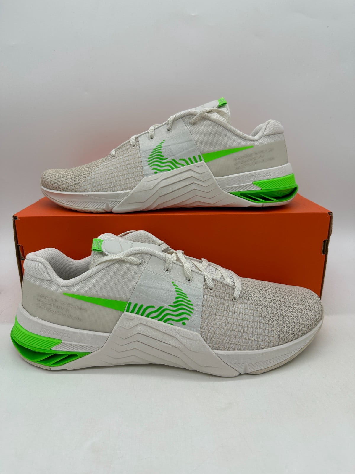 Nike Metcon‎ 9 Shoes Mens Sz 9.5 White Volt Workout Lifting Sneaker DZ2617-104 Size 13 - Nike Metcon 9 White/Volt DZ2617 104 | Mercari main image 2