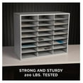 thumbnail image 2 of 25041 Literature Organizer - 24 Compartment, Letter, Gray, 2 of 5