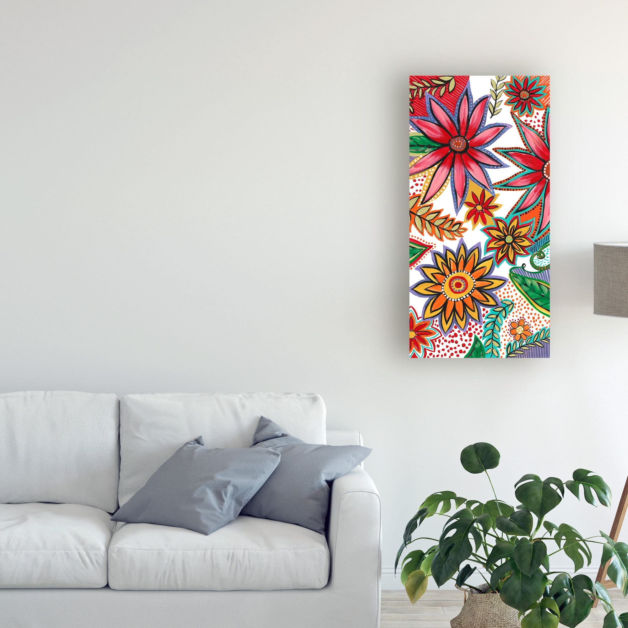 Trademark Fine Art 'Flowering Garden Whimsy I' Canvas Art by Regina Moore