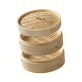 thumbnail image 5 of DOMELAY Bamboo Steamer Basket Chinese Asian Cuisine for Desserts Vegetables Steaming 25.4cm 2 layer, 5 of 9