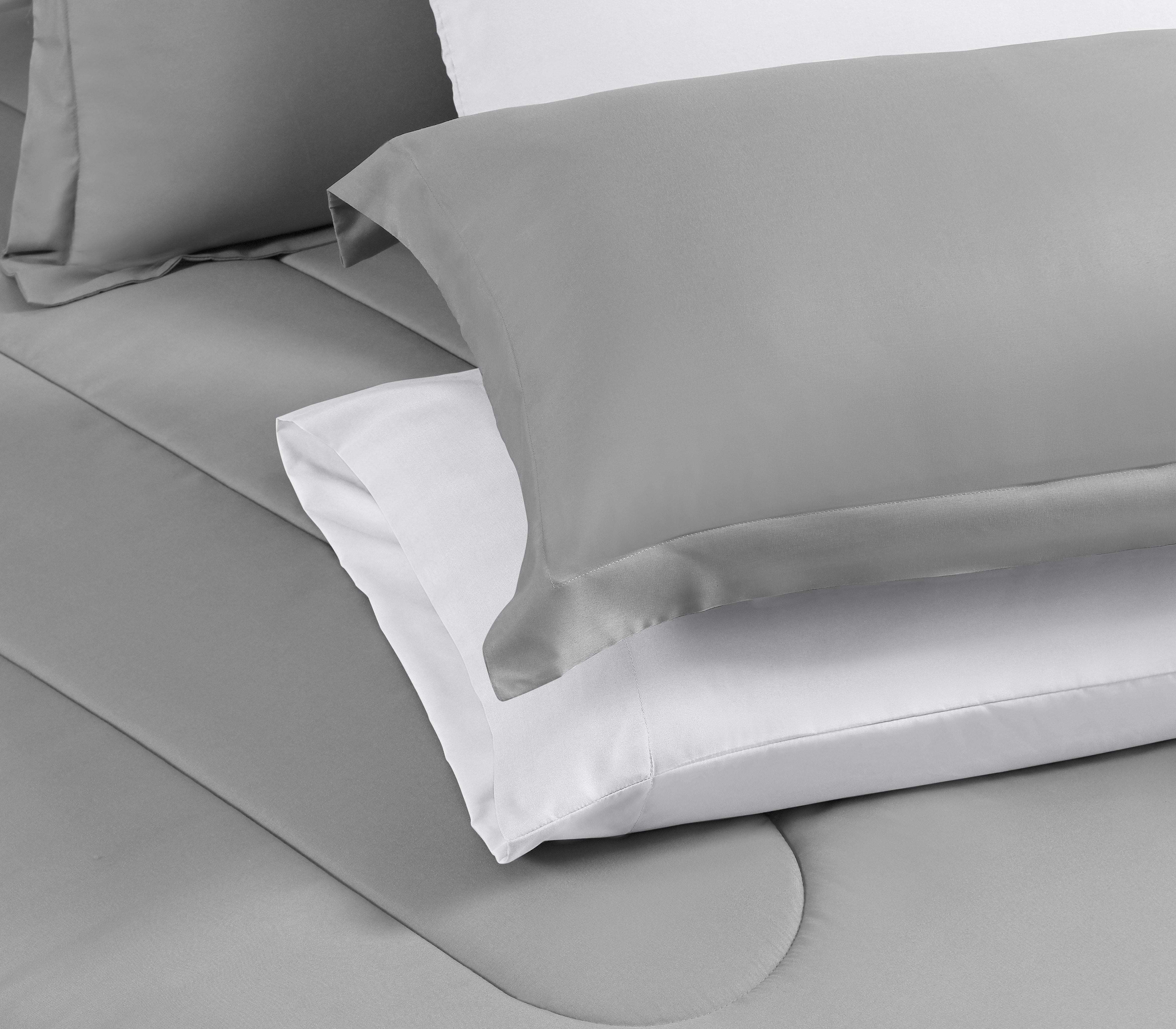 Swift Home Luxury 6 Piece Bed in a Bag, Comforter Set, All Season Complete Bedding Set, Twin/ Twin XL, Light Gray