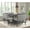 Gray, variant on Picket House Furnishings Hester Counter Bench with Upholstered Back in Brown